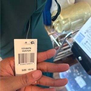 B Darlin Hunter Green A-Line Dress